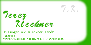 terez kleckner business card